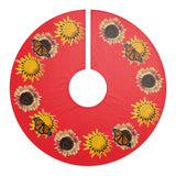 Sunflowers and monarchs Christmas Tree Skirts