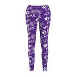 Purple Paw Scratch Navy Women's Casual Leggings FREE SHIPPING
