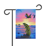 Swallowtail Caterpillar Fantasy Garden Flag