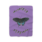 Black Swallowtail Sherpa Fleece Blanket (FREE SHIPPING)