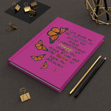 Monarch Serenity Prayer (pink) Hardcover Journal Matte FREE SHIPPING