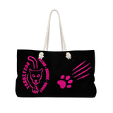 Old School Pink and Black Weekender Bag FREE SHIPPING
