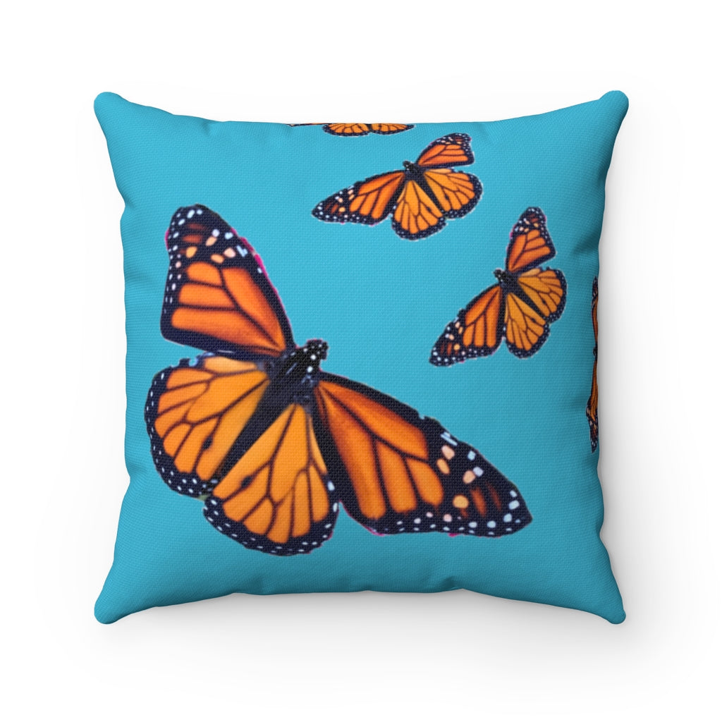 Orange butterfly online pillow