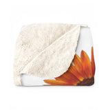 Monarch and Sunflower Sherpa Fleece Blanket