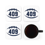 409 Football Corkwood Coaster Set FREE SHIPPING