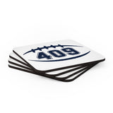 409 Football Corkwood Coaster Set FREE SHIPPING