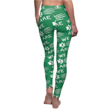 Green Paw Scratch Navy Women's Casual Leggings FREE SHIPPING