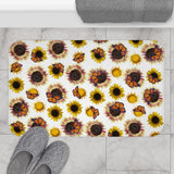 Sunflowers and Monarchs Bath matt