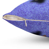 Purple Sand  Monarch Holiday Spun Polyester Square Pillow