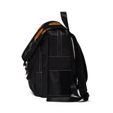 Black Butterfly and Sunflower Casual Shoulder Backpack