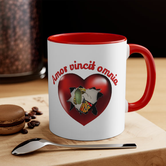Monarch Coffee Mug, Love Conquers All - Printed in Australia
