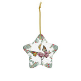 Monarchs and milkweed Ceramic Ornament
