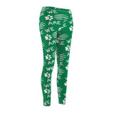 Green Paw Scratch Navy Women's Casual Leggings FREE SHIPPING