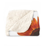 Monarch and Sunflower Sherpa Fleece Blanket