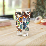 Butterflies Pint Glass, 16oz