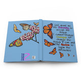 Monarch Serenity Prayer (lt blue) Hardcover Journal Matte FREE SHIPPING