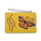Yellow Monarch Butterfly Clutch Bag FREE SHIPPING