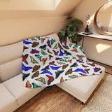 Butterflies everywhere Tan Sherpa Blanket