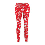 RED Orange Paw Scratch Navy Women's Casual Leggings FREE SHIPPING