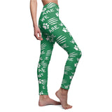 Green Paw Scratch Navy Women's Casual Leggings FREE SHIPPING