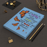 Monarch Serenity Prayer (lt blue) Hardcover Journal Matte FREE SHIPPING
