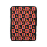 Monarch Butterfly and Chrysalis Quilt-Like Pattern Sherpa Fleece Blanket FREE SHIPPING