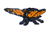 monarch butterfly mucroblock, nanoblock, interlocking brick model