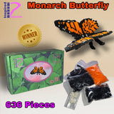 Monarch Butterfly Mini Morph Micro-Block Brick Model, Designed and Packaged in USA