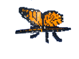 Monarch Butterfly Mini Morph Micro-Block Brick Model, Designed and Packaged in USA