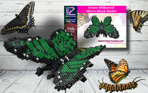 Green Milkweed Butterfly MicroBlock MiniMorph