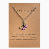 Summer Colorful Butterfly Pendant Necklace For Women Female Clavicle Chain Fashion New Design Jewelry Party Gift