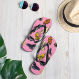 Flip-Flops butterflies, swallowtail, monarch, cloudless silver, common buckeye - Inspired Passion Productions