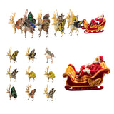 Santa Sleigh and Butterfly Reindeer Display