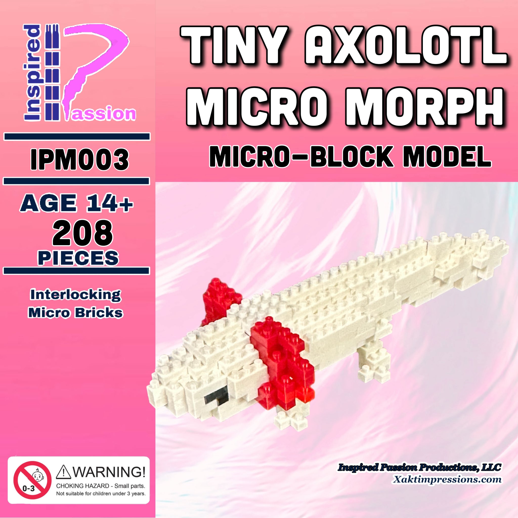 Microblocks Axolotal Tiny Axolotl Micro Morph Micro-Block model – Inspired Passion Productions
