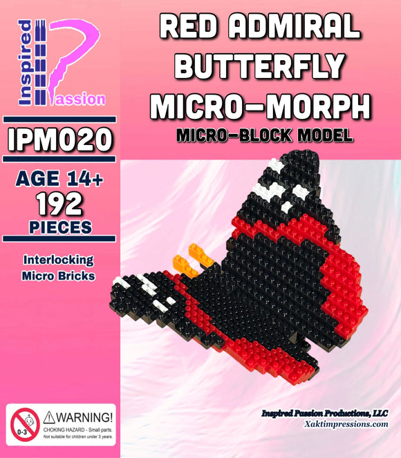 Red Admiral Butterfly Micro Morph Micro-Block model