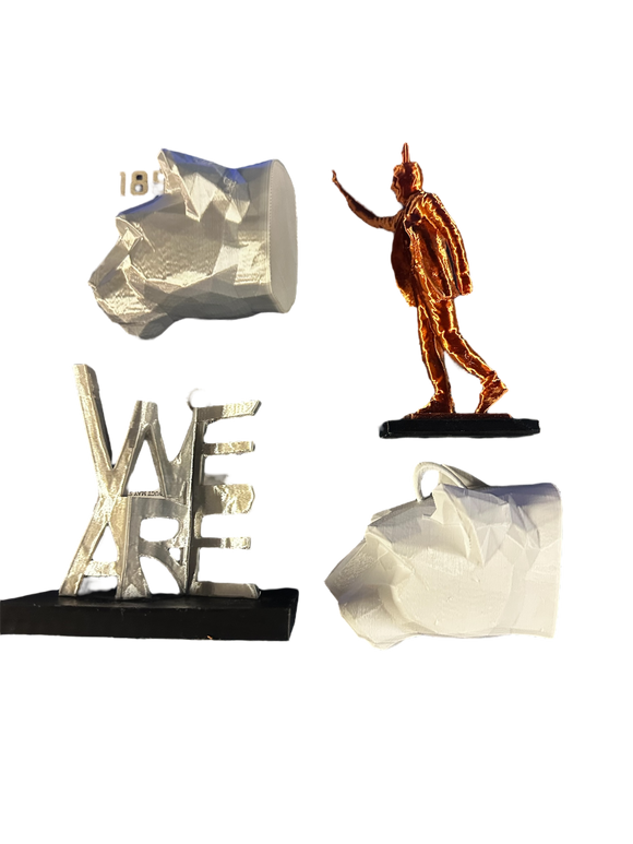 4 Piece 3D Printed Christmas Ornament Set