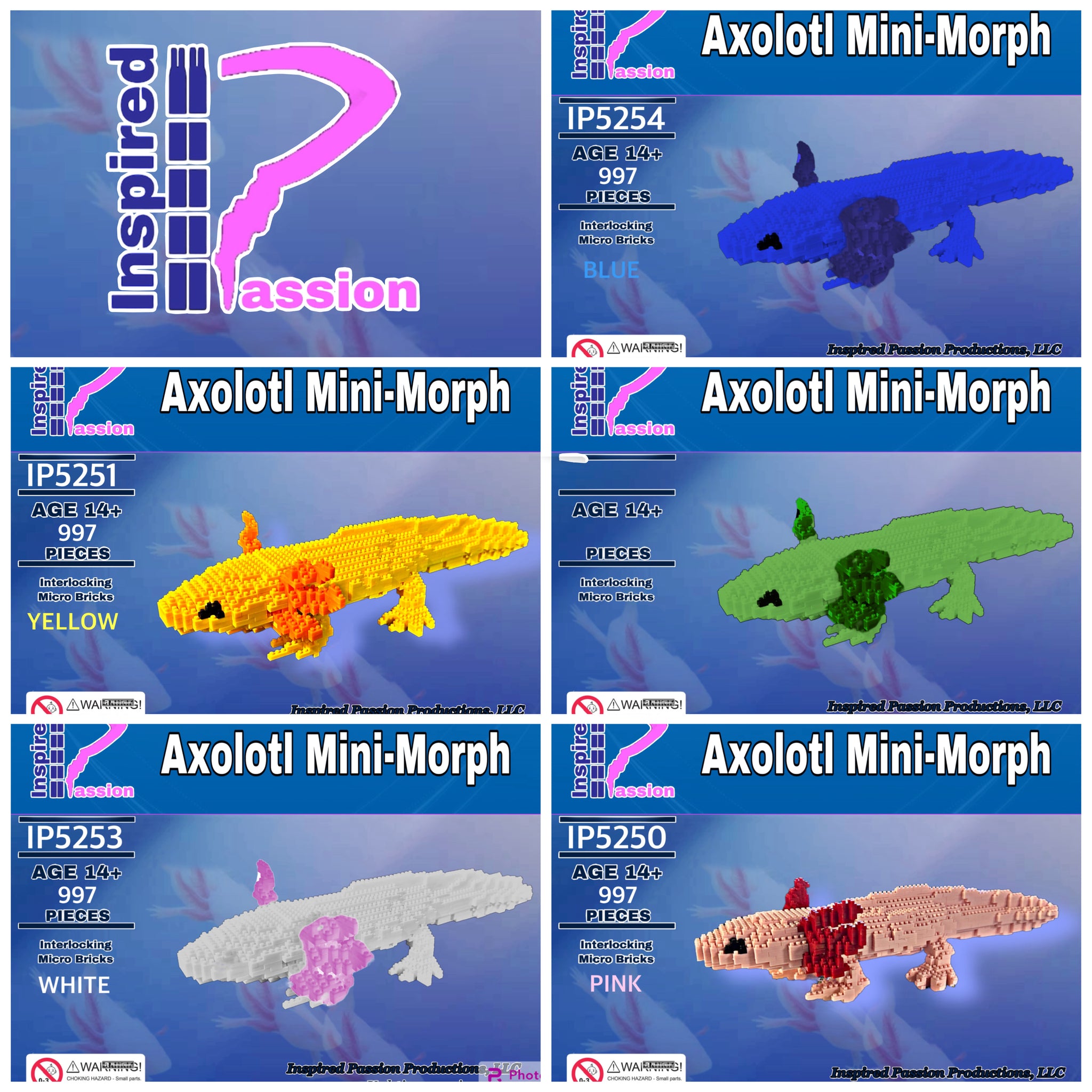 Microblocks Axolotal AXOLOTL Mini-Morph Micro-Block Model – Inspired Passion Productions