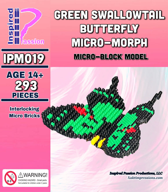 Green Swallowtail Butterfly Micro Morph Micro-Block model