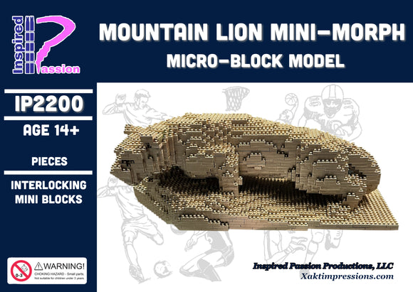 Lions Statue Mini-Morph Micro-Block Brick Model, Designed and Packaged in USA