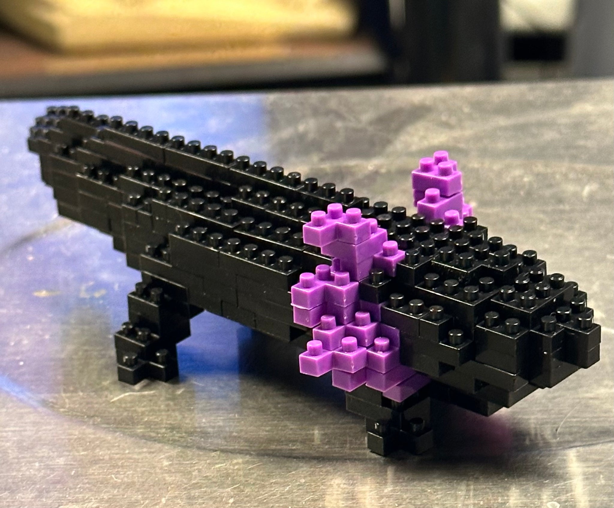 Microblocks Axolotal (Black) Tiny Axolotl Micro Morph Micro-Block model – Inspired Passion ...
