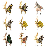 Santa Sleigh and Butterfly Reindeer Display