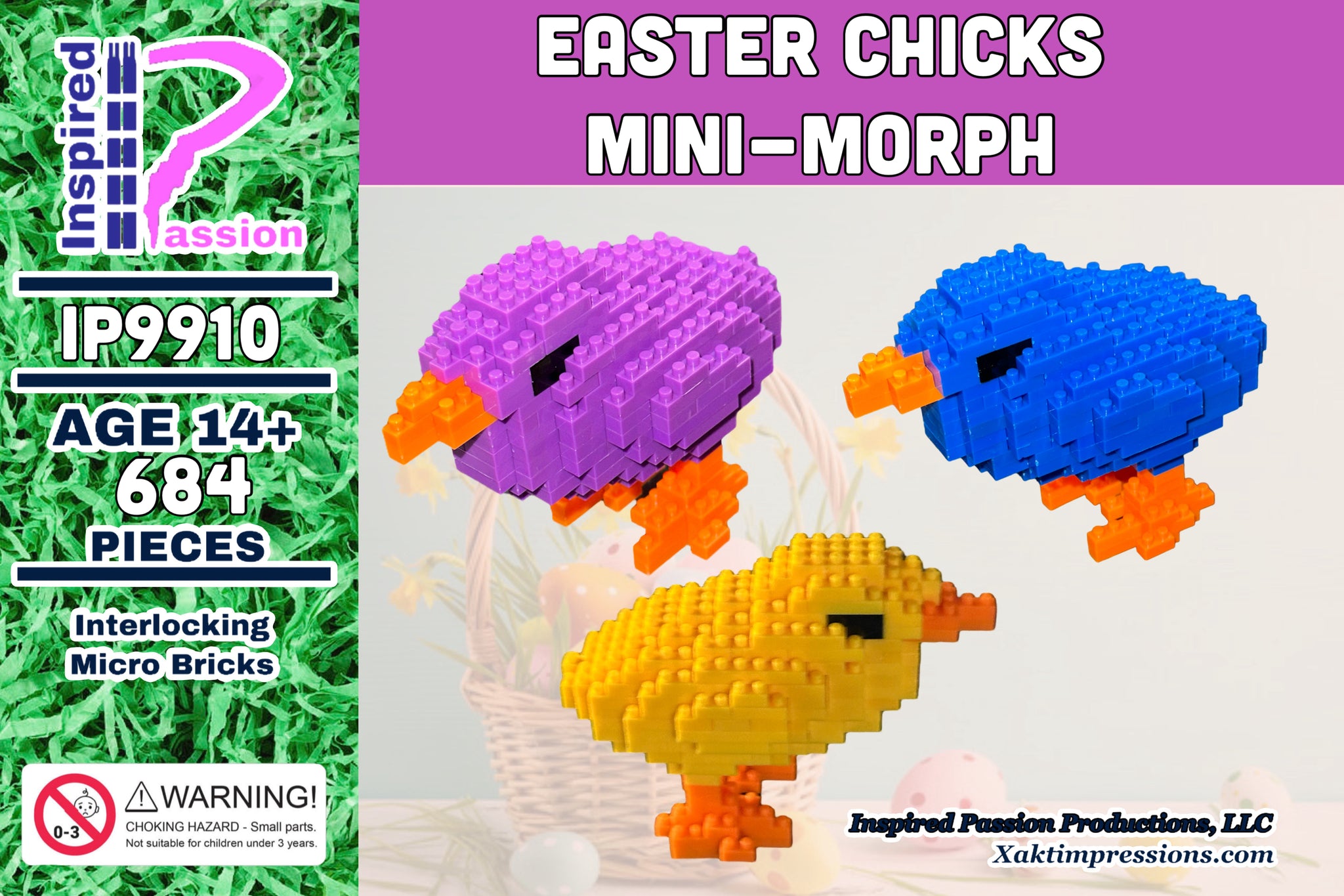Block Chick Easter Chicks Mini-Morph Micro-Block Model – Inspired Passion Productions