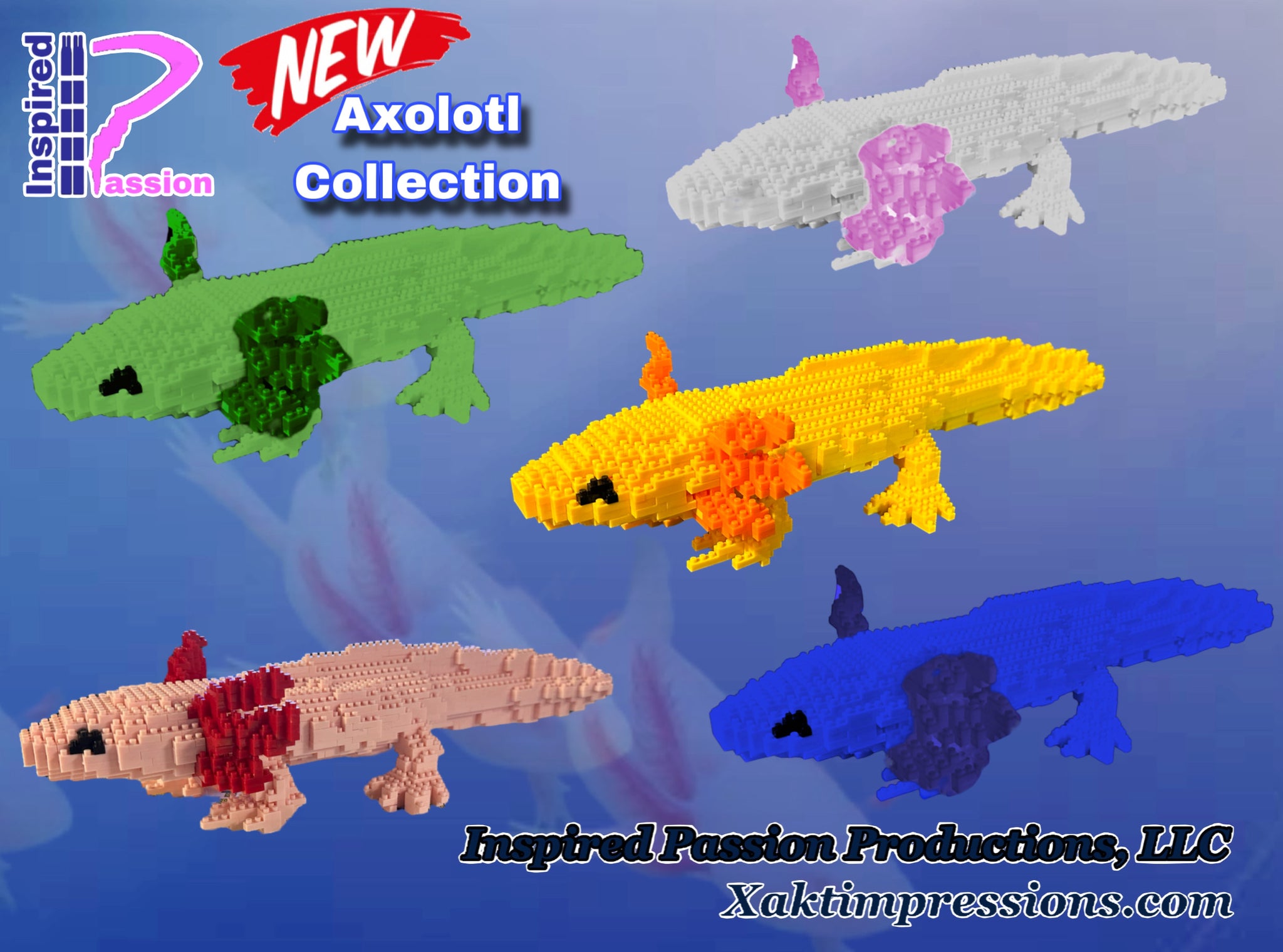 Microblocks Axolotal AXOLOTL Mini-Morph Micro-Block Model – Inspired Passion Productions