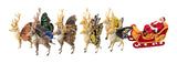 Santa Sleigh and Butterfly Reindeer Display