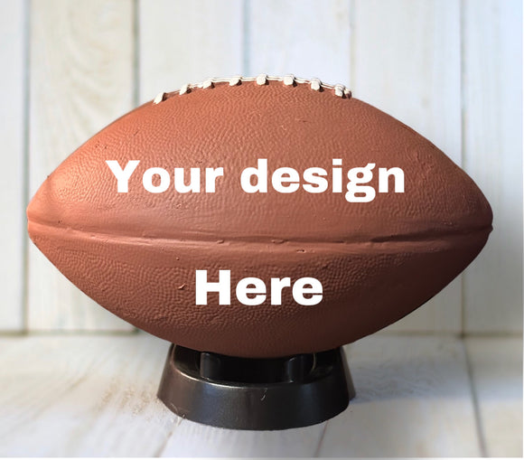 Hand carved hollow foam Display Football, Soccer, Softball, Baseball, Basketball, Or Striped Football