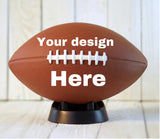 Hand carved hollow foam Display Football, Soccer, Softball, Baseball, Basketball, Or Striped Football