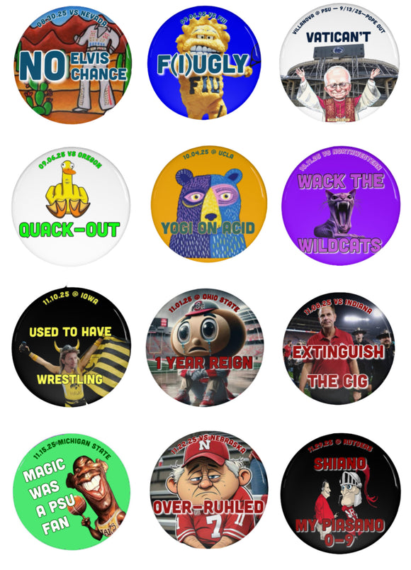 2025 Broken Ear Buttons full Season set