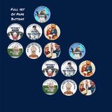 Full set of Pope Buttons