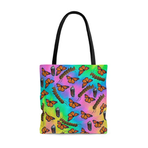 Monarch Butterfly Life Cycle and Colors Pattern  Tote Bag