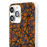 Monarch Butterfly Wings Flexi phone Cases, Iphone, Samsung